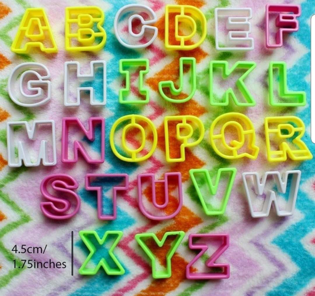 Alphabet fondant/cookie cutters (5cm) alphabet