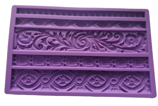 Border sugar paste silicone mould