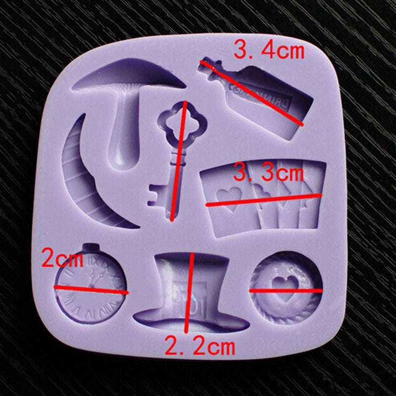Silicone Fondant Mould Alice In Wonderland