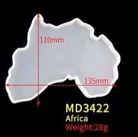 Africa Coaster silicone resin mould