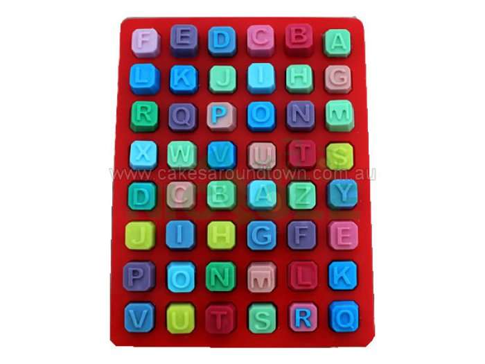 Silicone Fondant Mould Alphabet Blocks 2x2cm