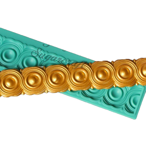Vintage Pearl Border silicone mould, 14x2.5cm