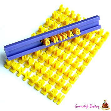 Cookie/ Fondant alphabet embosser imprint stamp set