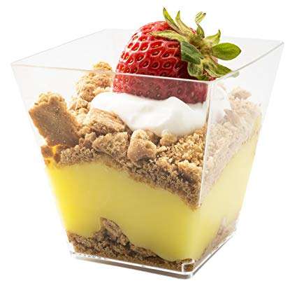 Plastic Dessert Pudding cup, 24pc, PLC030