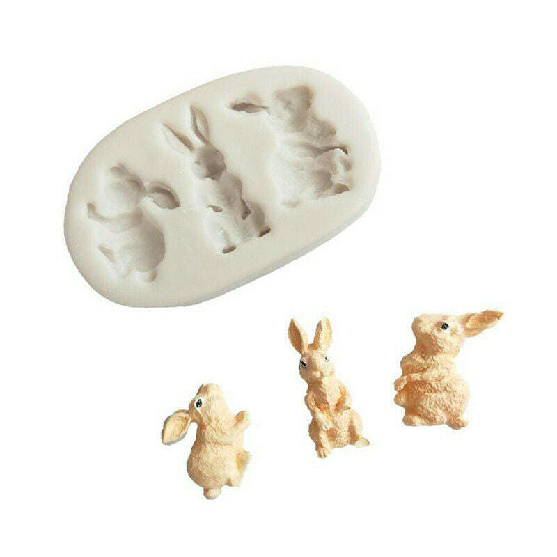 Bunnies silicone mould, middle bunny 3.7x1.3cm
