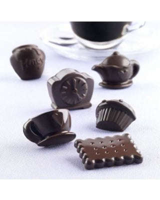 Chocolate truffle silicone mould, tea party, A