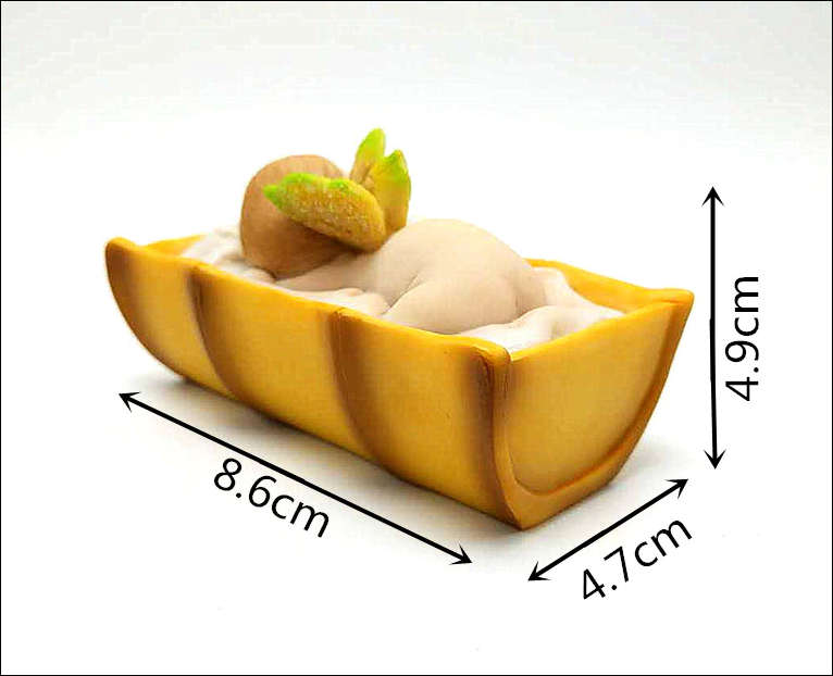 Sleeping Baby in Crib Silicone Mould, Soap mould, 3x8x4cm