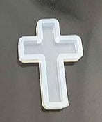 Small Cross soft silicone mould for resin jewelry, 3.5x2.5cm