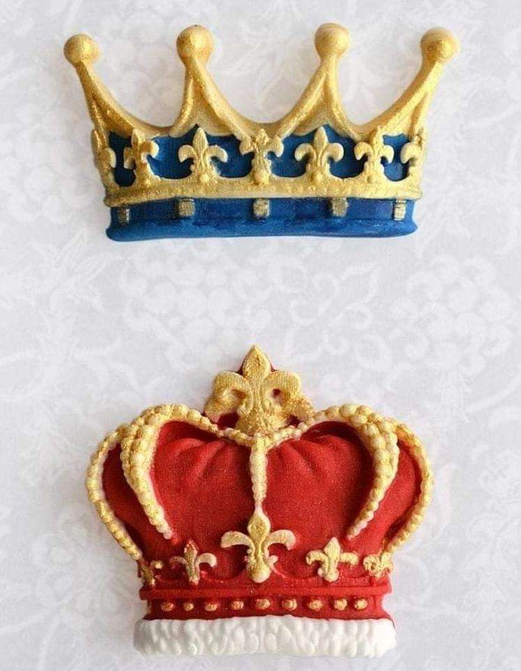 Crown silicone fondant mould, +-4.7x3.5cm