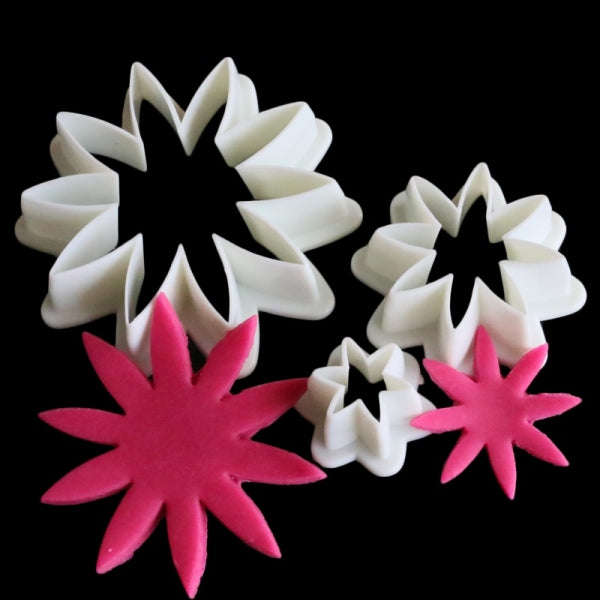 Fondant petal daisy cutter, 6cm, 3.7cm, 2cm