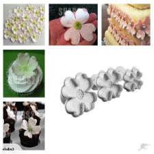 Four petal flower Dogwood Fondant plunger Cutter