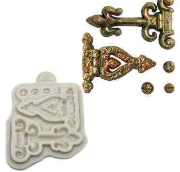 Door Hinge silicone mould Top 7x4,5cm