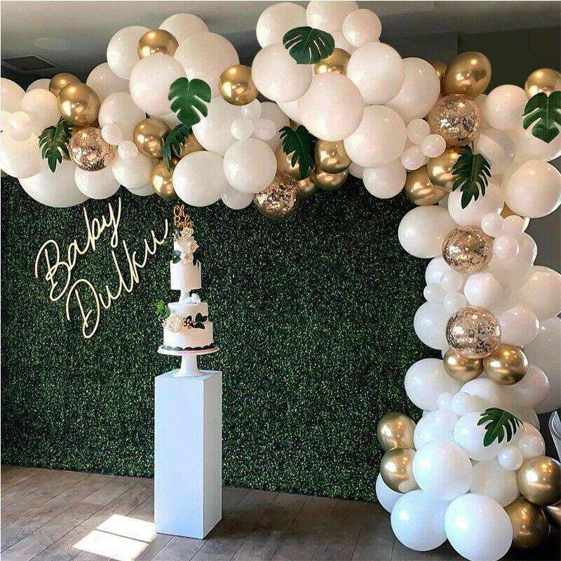 Balloon Arch Garland  White And Gold 111pcs