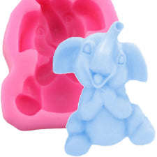 Cute baby Elephant silicone mould, 6x5.5cm