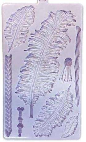 Large Feathers silicone mould, 16.5x5cm