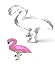 Flamingo metal cookie cutter, Hawaiian 10x6cm