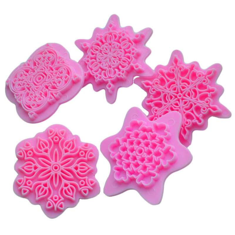 5pc Flower embosser cutter set, +-5cm. Mandala embosser