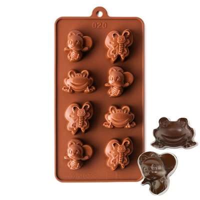 Chocolate truffle silicone mould Frog, Bee, Butterfly, N