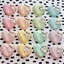 Geode Geometric Gem Heart Silicone Mould Tray, mousse pudding, 6.4cm x 6.5cm