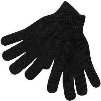 Black knitted gloves