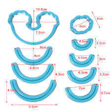 Rainbow and cloud cutter set, outer rainbow 10x6.5cm