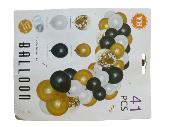 Balloon Arch Garland Gold and Black 41pcs