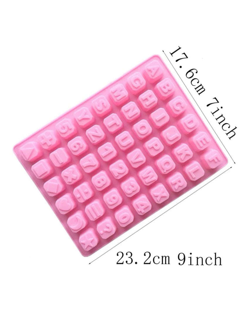 Silicone Fondant Mould Alphabet Blocks 2x2cm