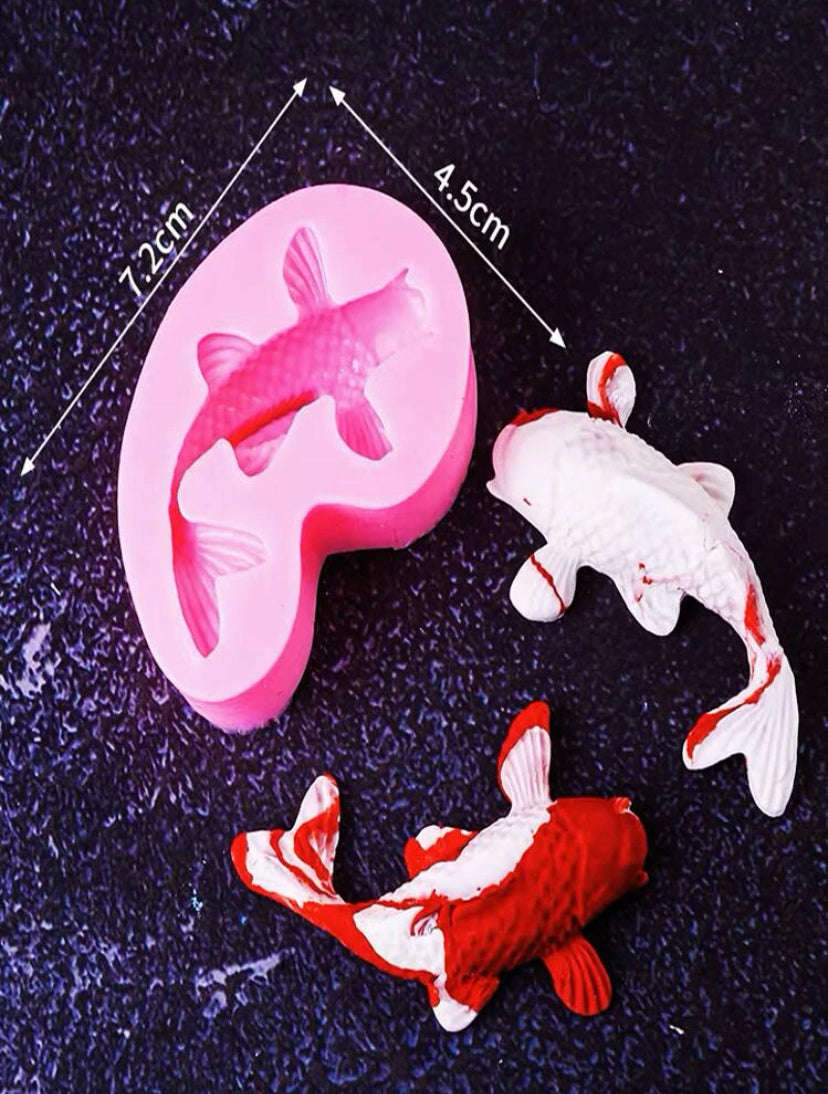 Fish Koi Silicone mould, 6.5x3.7cm
