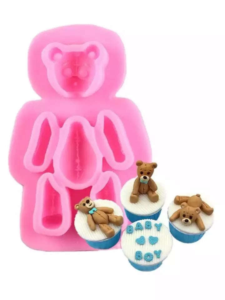 Teddy Bear Silicone fondant mould. 9x5cm