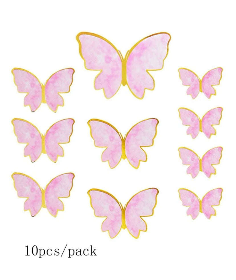 Cardboard Butterflies Cake Topper