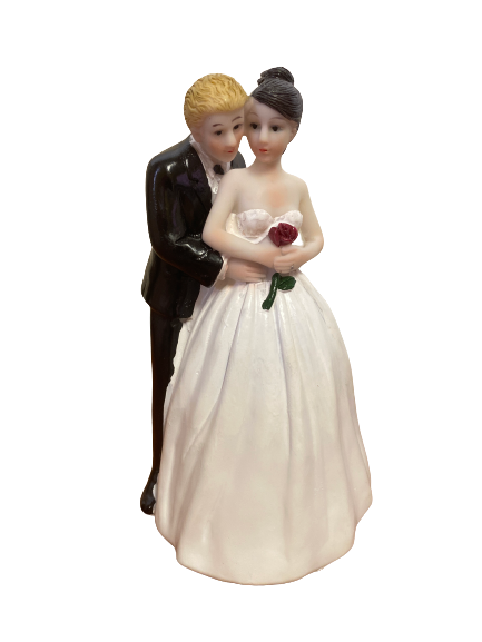 Bride and Groom Wedding Cake Topper, 14.5cm