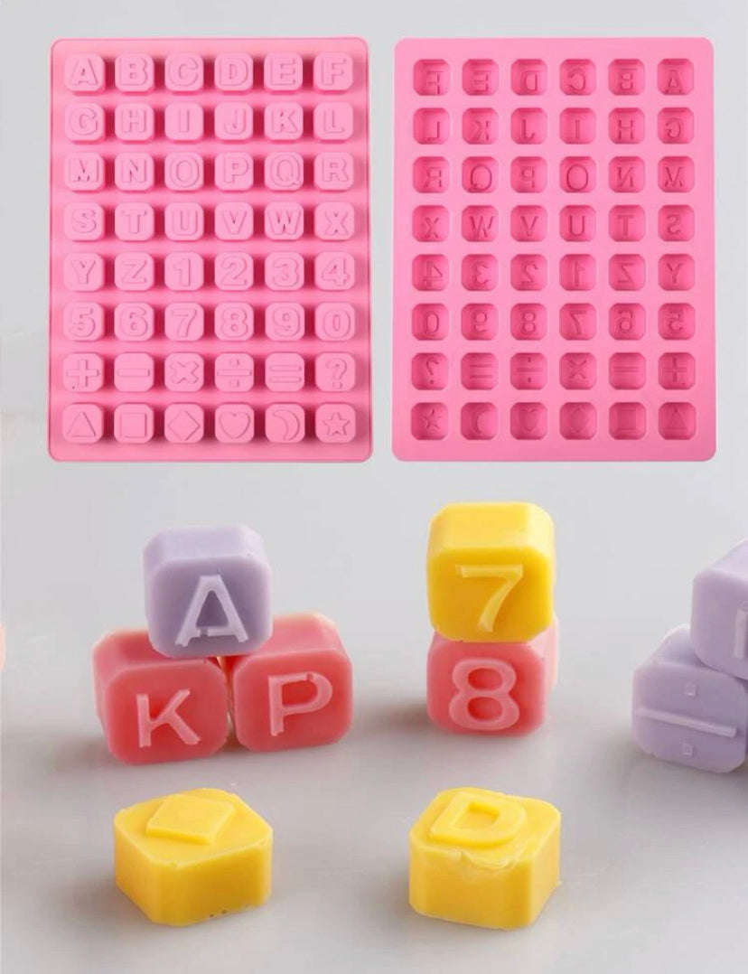 Silicone Fondant Mould Alphabet Blocks 2x2cm