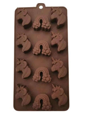 Nr82 Silicone Mould Chocolate Truffle Unicorn and Rainbow