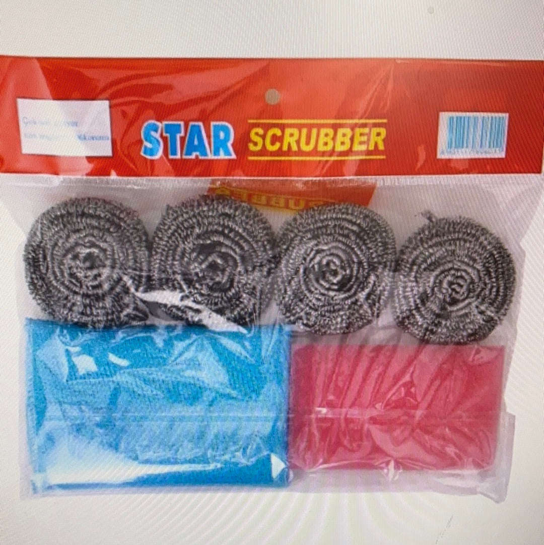 Pot scraper scourer set