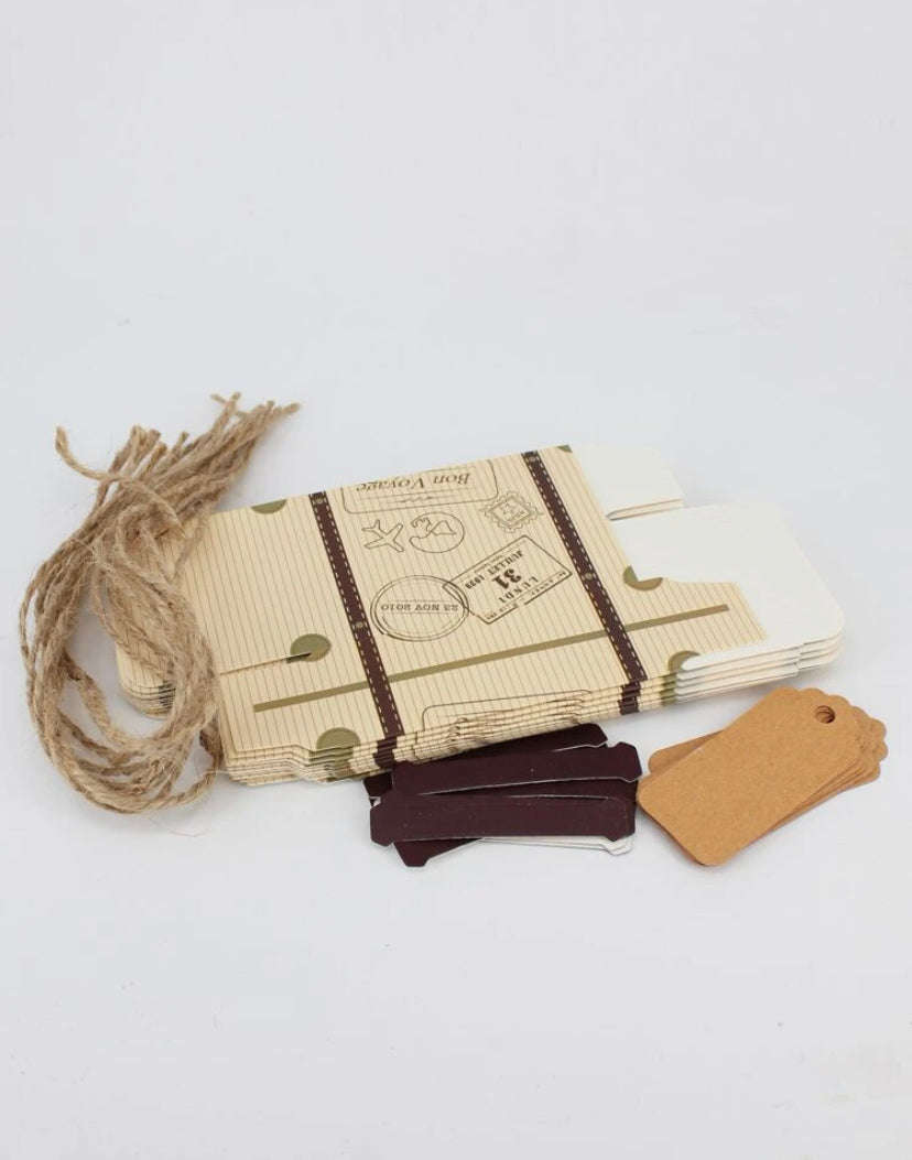 Cardboard Candy Box Suitcase 10pc