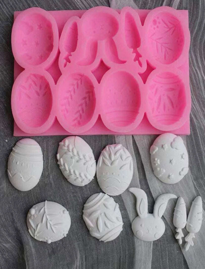 Silicone Mould Easter Egg and Bunny