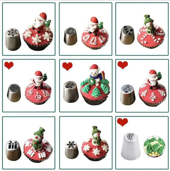 12pc Christmas Russian nozzle set