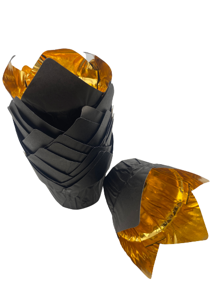 35961-4 Cupcake Wrappers Black 12pcs