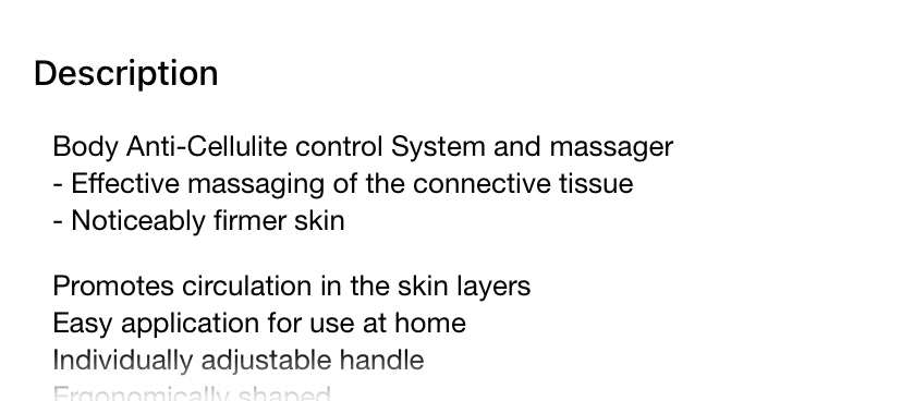 Anti-cellulite Control System Body Slim