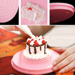 Mini Rotating cake turntable plastic 14cm