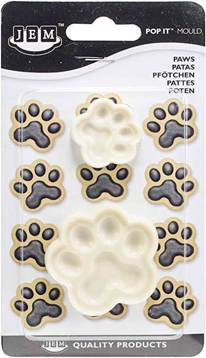 Shape Pop It Mould Plastic Dog Paws Set