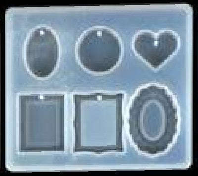 Pendant soft silicone mould for resin jewelry