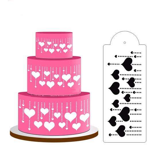 Cake decorating stencil, 30x10cm, SY1033-17