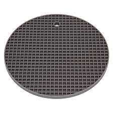 Silicone pot trivet mat 17.5cm, brown