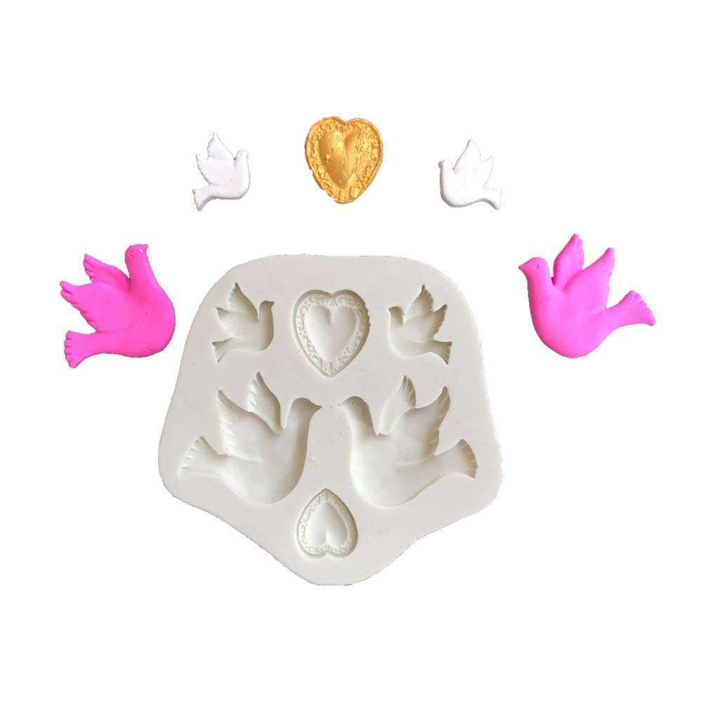 Love Birds Silicone mould, bird 3.2x3cm valentine