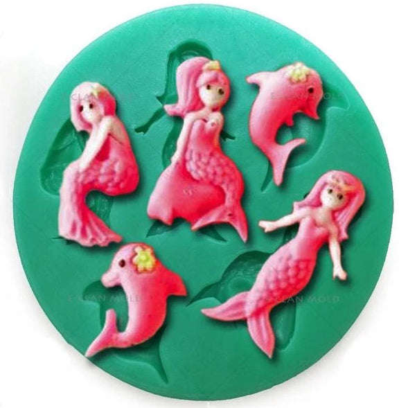 Mermaid silicone mould, 4x2cm