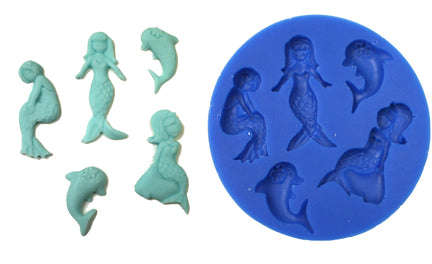 Mermaid silicone mould, 4x2cm