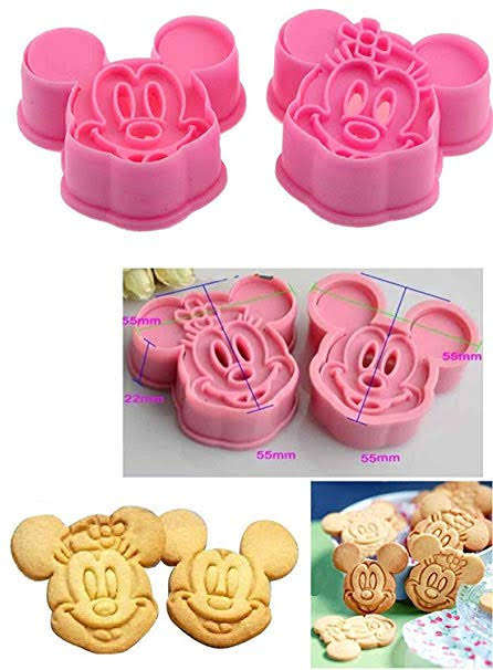 Mickey and Minnie Mouse silicone mould, +-7.5x6.7