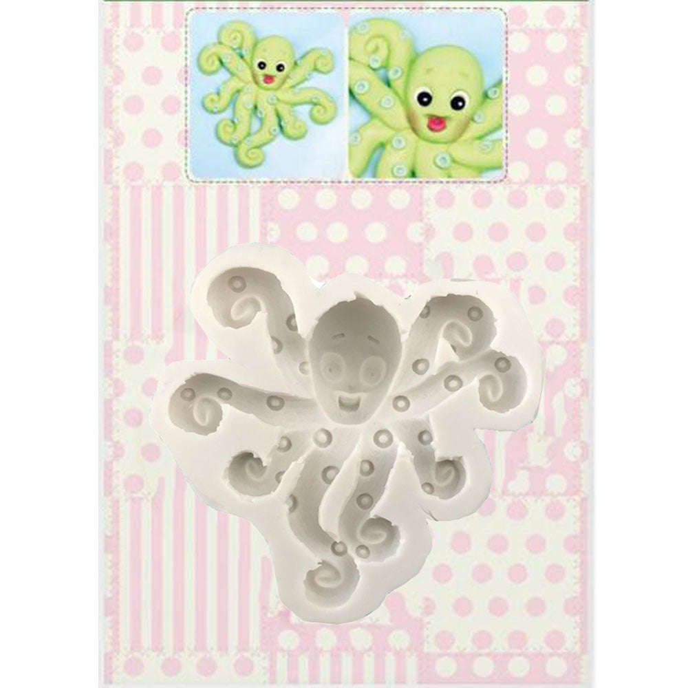Octopus silicone mould 6.5x5.5cm
