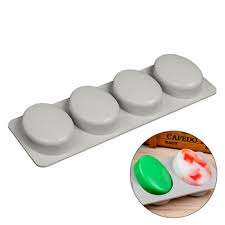 Oval chocolate/soap  silicone mould, size cavity 7.5x5.2cm